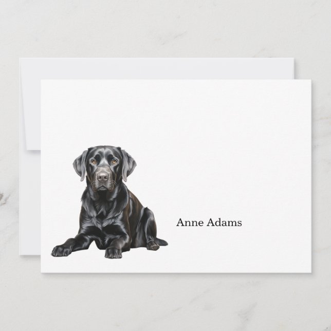 Black Labrador Retriever Note Card (Front)