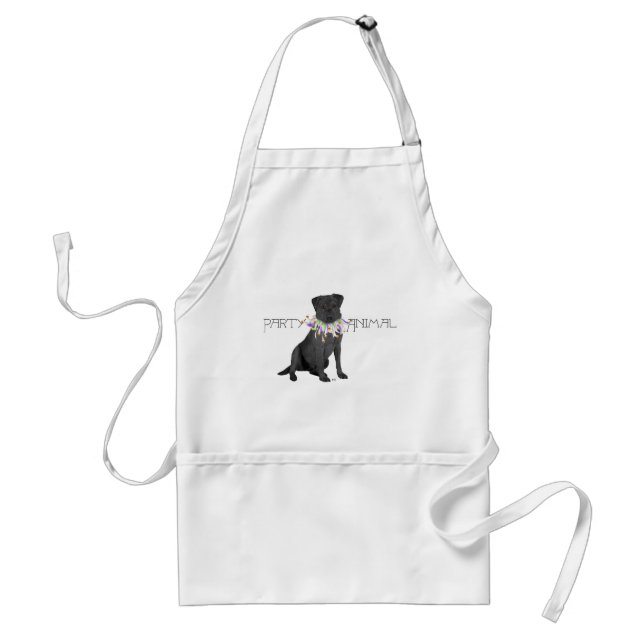 Black Labrador Retriever Party Standard Apron (Front)