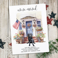 Black Labrador Retriever Patriotic Dog Moving