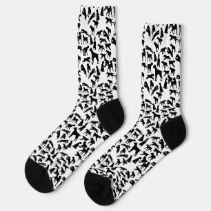 Black Labrador Retriever Pattern Crew Socks