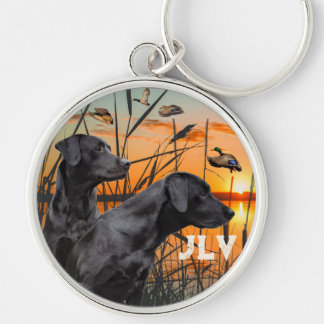 Black Labrador Retriever Personalised Key Ring