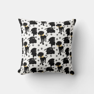 Black Labrador Retriever Puppies Cushion