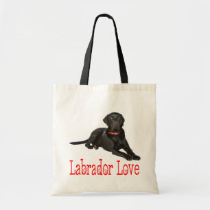 Black Labrador Retriever Puppy Dog Love Tote Bag