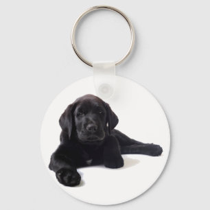 Black Labrador Retriever Puppy Key Ring