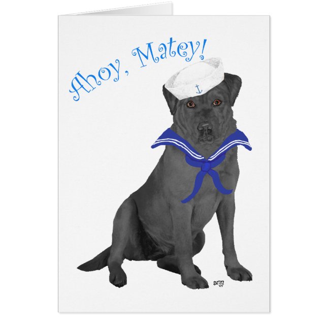 Black Labrador Retriever Sailor (Front)