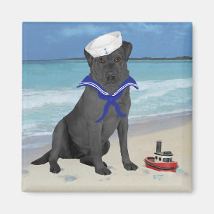Black Labrador Retriever Sailor Magnet
