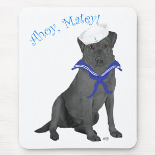 Black Labrador Retriever Sailor Mouse Mat