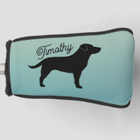 Black Labrador Retriever Silhouette Custom Name
