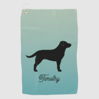 Black Labrador Retriever Silhouette Custom Name