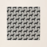 Black Labrador Retriever Silhouettes Pattern Scarf<br><div class="desc">Black Lab Lover's Scarf</div>