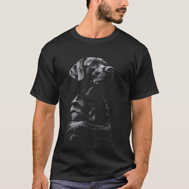 Black Labrador Retriever T-Shirt (Front)