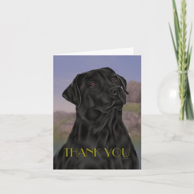 Black Labrador Retriever Thank you (Front)