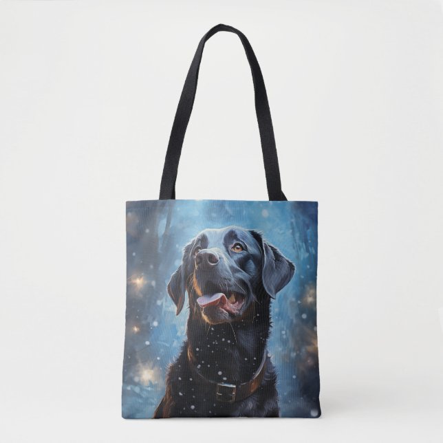 Black Labrador Retriever Tote Bag (Front)