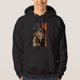 Black Labrador Retriever Usa Flag Black Lab   Hoodie