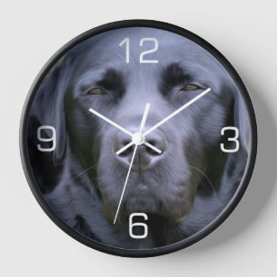 Black Labrador Retriever Wall Clock