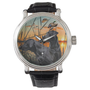 Black Labrador Retriever Watch, Duck Hunting Watch