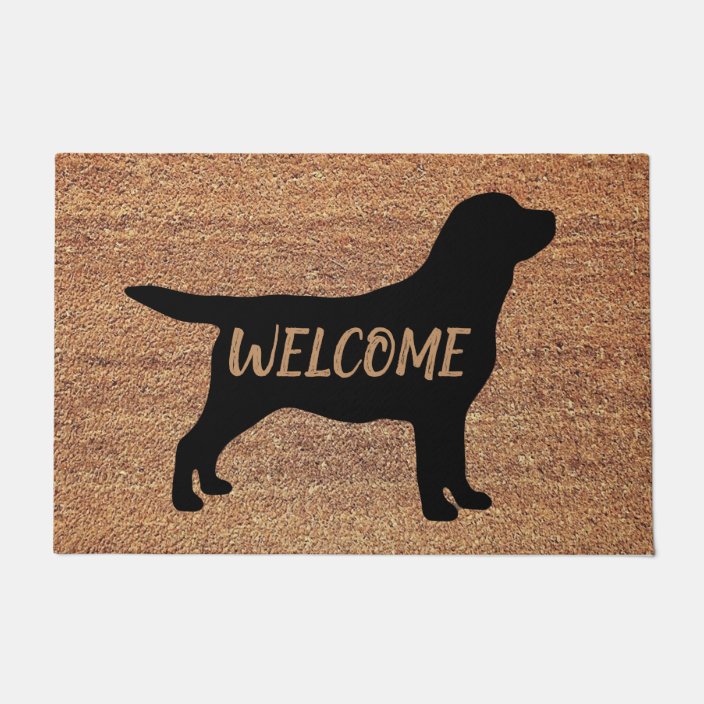 Black Labrador Retriever Black Lab Doormat Zazzle.co.uk