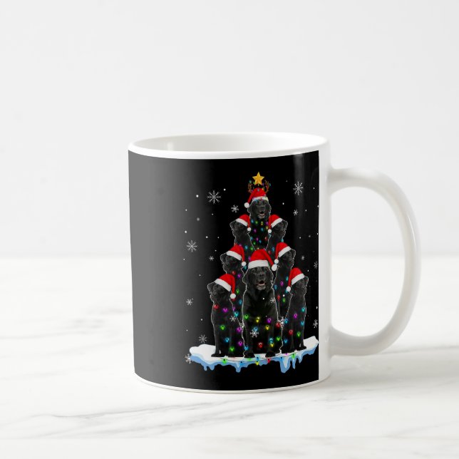 Black Labrador Santa Christmas Tree Lights Xmas Do Coffee Mug (Right)
