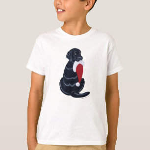 Black Labrador & Santa Hat Snowflake Christmas T-Shirt