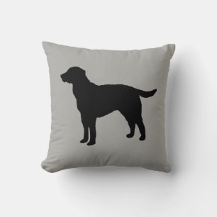 Black Labrador Silhouette Dog Pillow