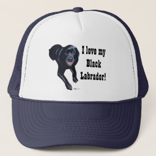 Black Labrador Smiling Trucker Hat