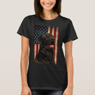 Black Labrador T Shirt Gift Usa Flag Lab Owner Duc
