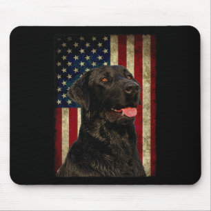 Black Labrador T Shirt Gift Usa Flag Lab Owner Duc Mouse Mat