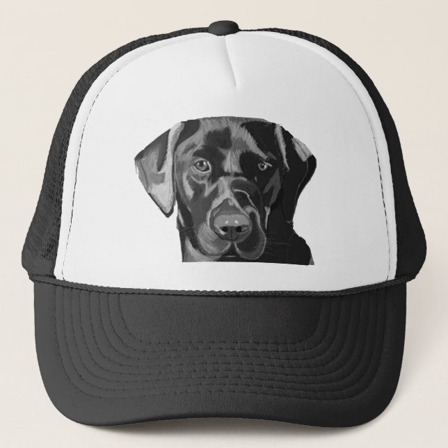 Black Labrador Trucker Hat (Front)