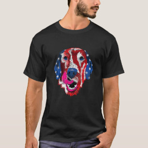 Black Labrador Usa American Flag Black Lab Puppy 4 T-Shirt