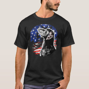 Black Labrador Usa Flag Lab Owner Duck Hunter T-Shirt