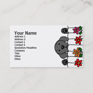 Black Labrador watching you Business Card