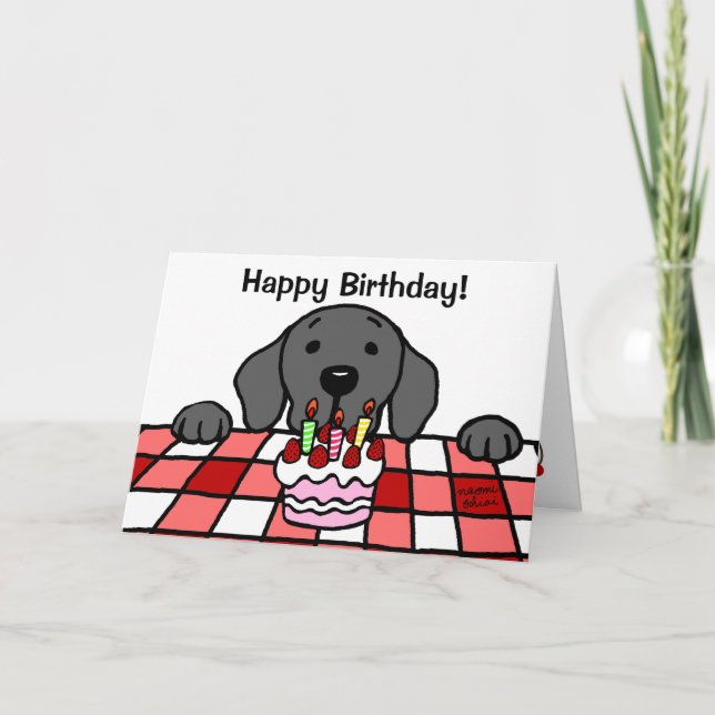 Black Labrador watching you Kitchen Card (Front)
