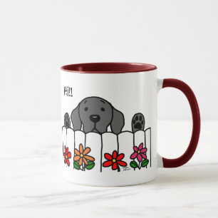 Black Labrador watching you Mug