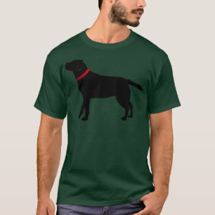 Black Labrador with Red Collar T-Shirt