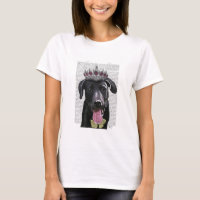 Black Labrador With Tiara