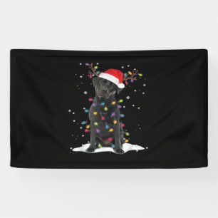 Black Labrador Xmas Dog Christmas Tree Light Class Banner