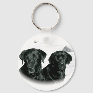 Black Labs Key Ring