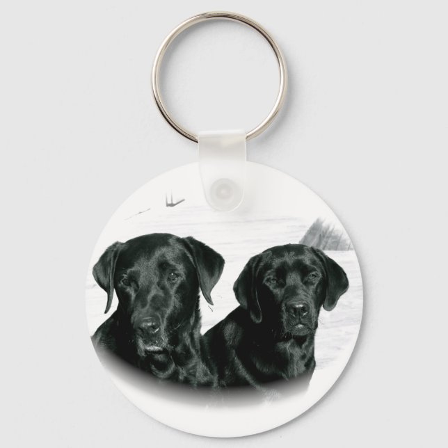 Black Labs Key Ring (Front)