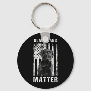 Black Labs Labrador Retriever Key Ring