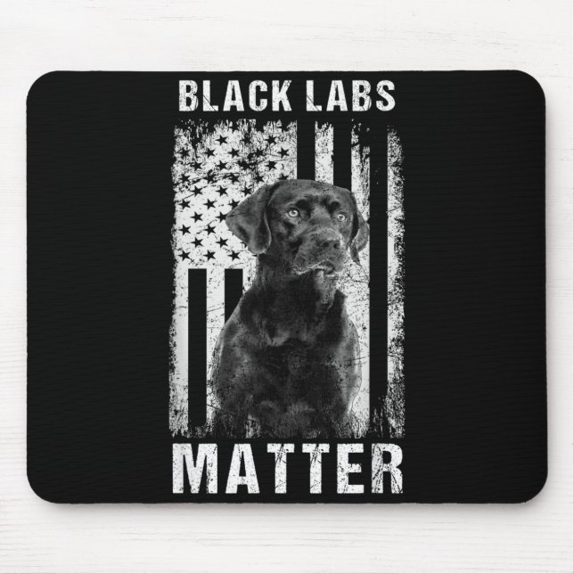 Black Labs Labrador Retriever Mouse Mat (Front)