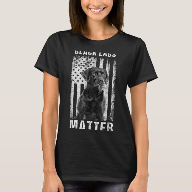 Black Labs Labrador Retriever T-Shirt (Front)