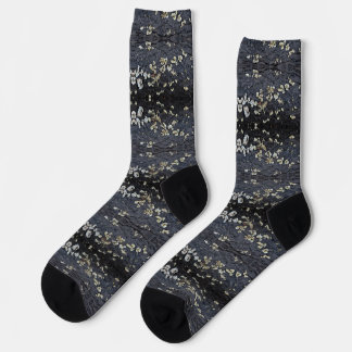 Black Lace 1 Tree Bark Patterned Socks