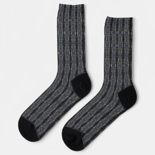 Black Lace 2 Tree Bark Patterned Socks