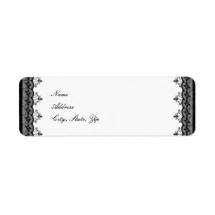 Black Lace Address Labels