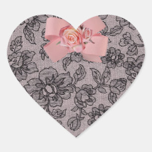 Black Lace and Roses Sticker