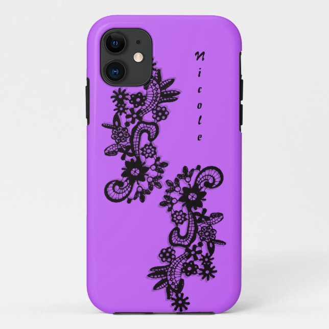 Black lace applique iPhone 5/5S, Tough Xtreme Case-Mate iPhone Case (Back)