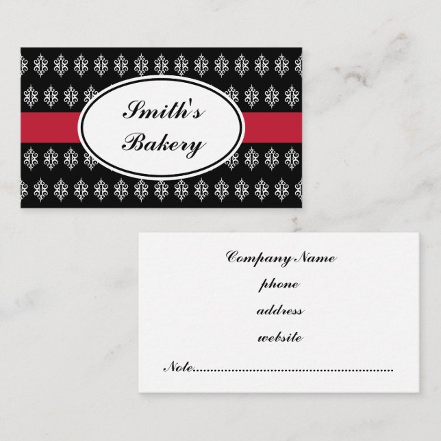 Black Lace Business Card (Front/Back)