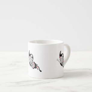 Black Lace Butterflies 2 Espresso Cup