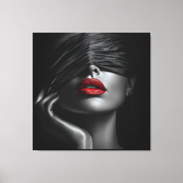 Black Lace Canvas Print (Front)