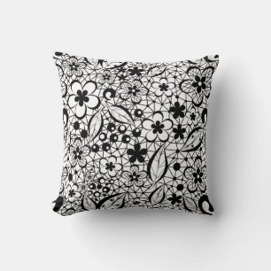 Black lace cushion
